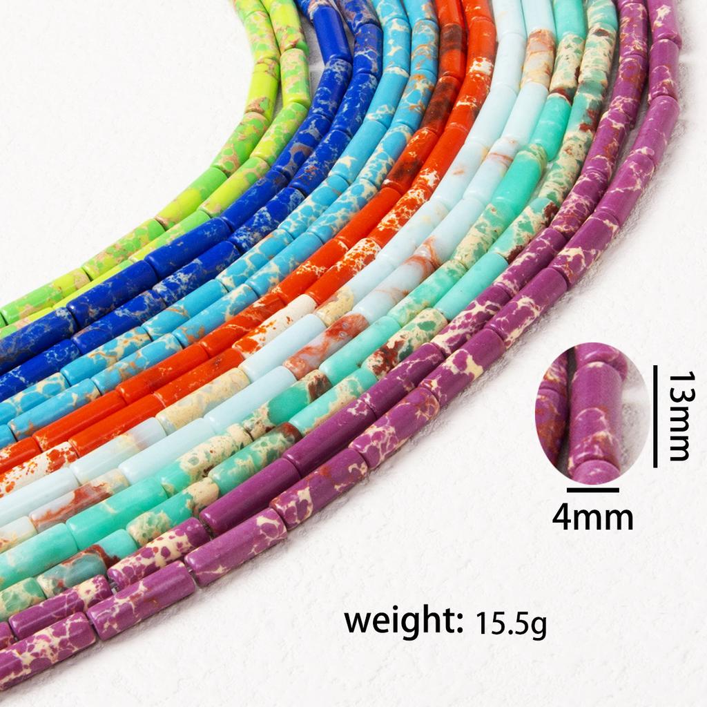 4 * 13mm round tube loose beads, crystal, agate, cylindrical round tube loose beads, semi-finished products, DIY jewelry, accessories