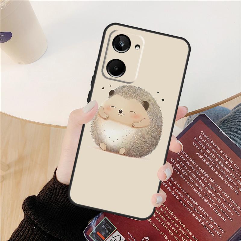 

Animal Hedgehog Case For Realme C61 C67 C53 C55 C75 C51 C21Y C25S GT 6 6T 5 GT7 Pro 10 11 12 13 14 Pro Plus Realme 11 Pro Plus