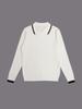 IKALOOK Ribbed Long Sleeve Knit T-Shirt Tee108A