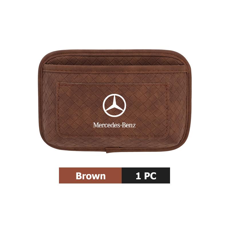 Car Sticker Car Door Sticky Storage Pocket Seat Back Organizer Bag For Mercedes Benz AMG A C E S G Class W201 W210 W108 W204 W20