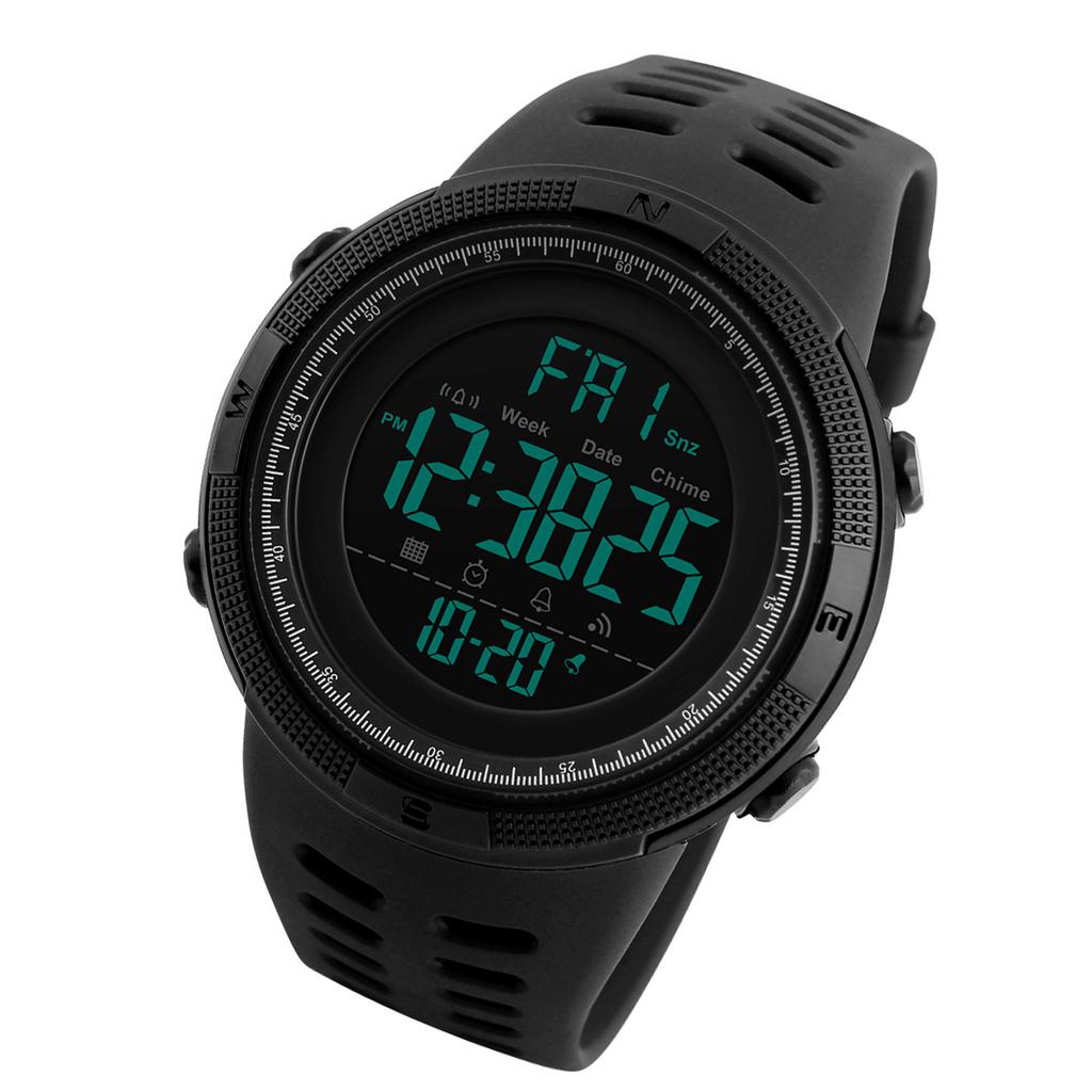   Men Sports Watches Countdown Double Time Watch Alarm Chronograph Digital Wristwatches 50M Waterproof Relogio Masculino