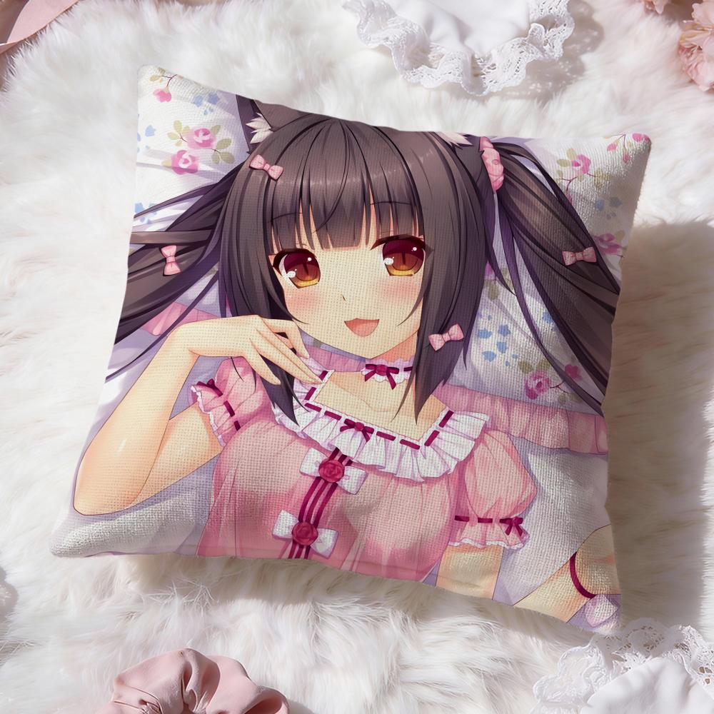 cute game n-Nekopara Cushion Cover Premium Comfort Reversible Pillow Cove -Two in One Design for Any Room & Car Interior
