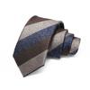 Corbata de Jacquard Rayada para Hombre, Atada a Mano, Poliéster, 8cm, Accesorio Formal de Negocios de Alta Gama