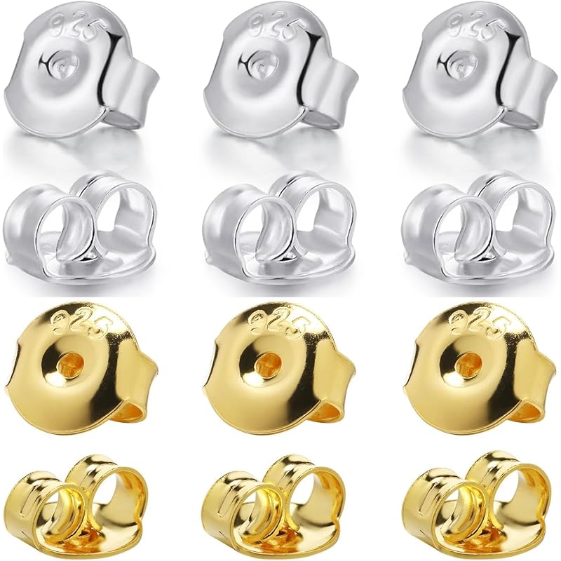 

[925 silver] earrings parts catch metal allergy spare For spare (925 made of silver 20 pieces, gold + silver)