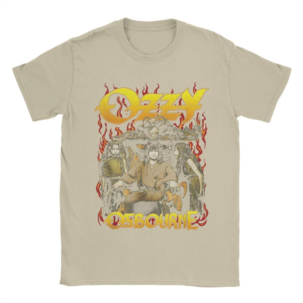 Heavy Metal Rock Ozzy Osbourne Red Flame Male T-Shirt Summer T-Shirts Cotton Harajuku Tshirt for Man Women Short Sleeve Clothing