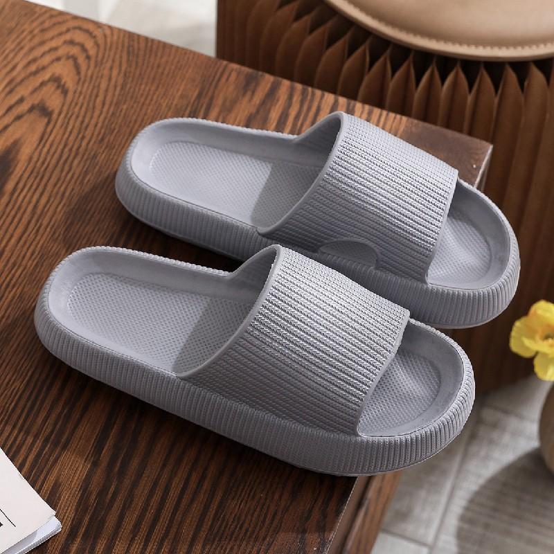 Stepping on shit slippers summer indoor home thick-bottomed bathroom bath non-slip eva deodorant couple cool slippers