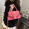 Textured Retro Fashion Handbag Women's 2025 New Casual and Beautiful Simple Shoulder Messenger Small Square Bag