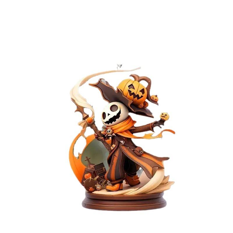 

Подвеска для автомобиля на Хэллоуин, креативная тыква, Джек, вампир, украшение, брелок для зеркала заднего вида, праздничная подвеска жёлтый