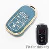 5 Buttons Auto Soft Tpu Car Key Case Cover For Honda Civic Accord Hr-V Cr-V Crv   Shell Fob Holder Car Accessories