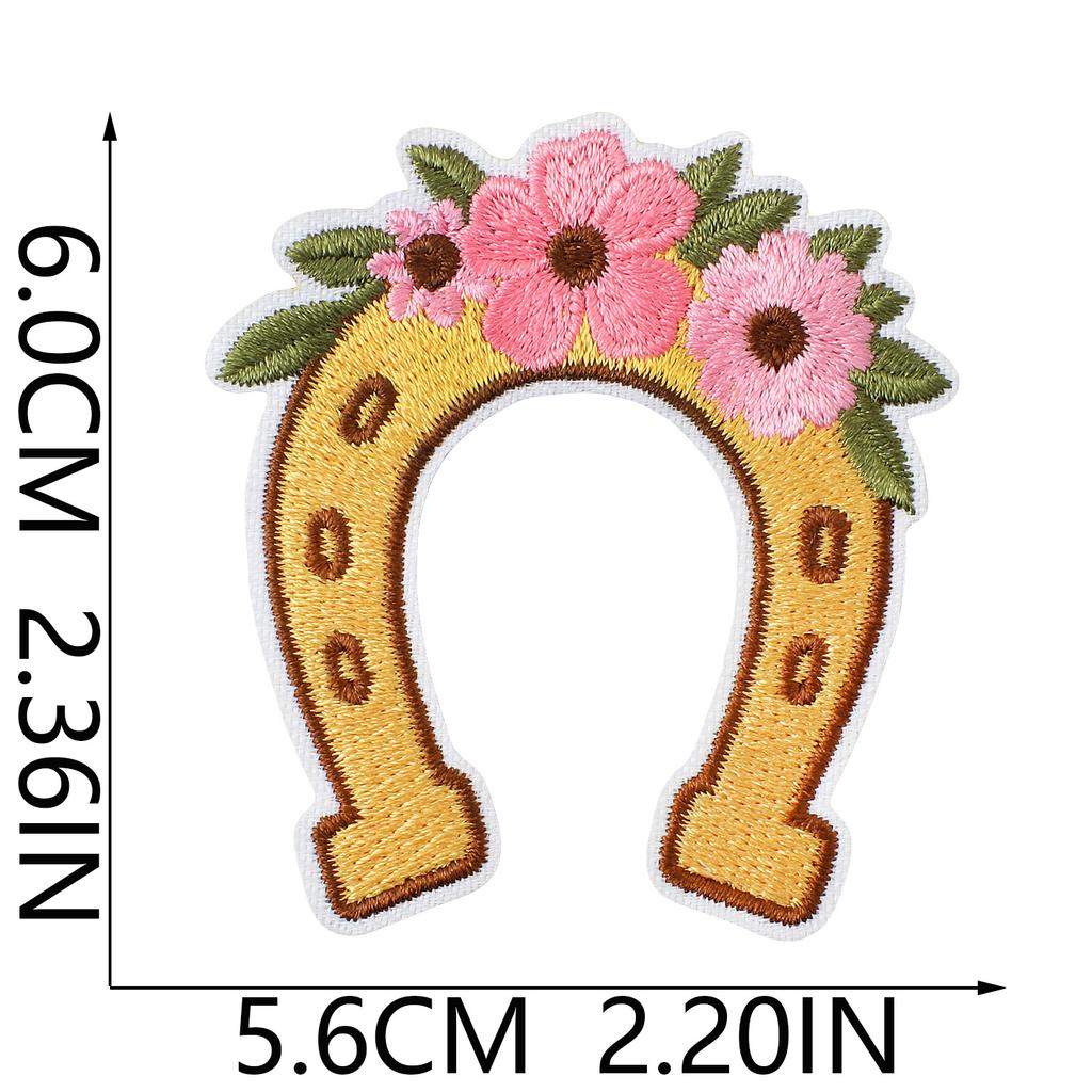 Vintage Western Denim Embroidery Cloth Sticker Ironing Tooling Jacket Luggage Hat Riding Boots Cactus Embroidery Stamp Boy
