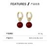 New Year's Wine Red Earrings