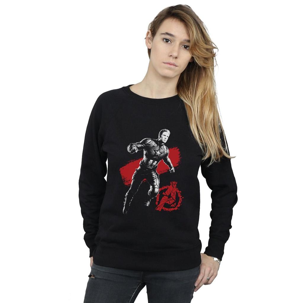 Marvel Womens/Ladies Avengers Endgame Mono Captain America Sweatshirt