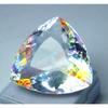 AA+ 67 Ct Mystic Topaz Trillion Shape   Loose Gemstone Jwelery Making