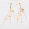 Glänzende Goldfarbene Schmetterling Hängeohrringe Mode Geometrische Lange Quaste Dangle Ohrringe für Damen Hochzeit Party Charms Zirkon