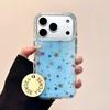 Cute Laser Star Pattern Phone Case for IPhone 16 15 14 17 Pro Max 13 Shockproof Protective Five-pointed Stars Printed Soft Cover