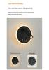 Applique Murale LED Ronde Minimaliste avec Interrupteur et Port de Chargement USB pour Chambre à Coucher Lecture