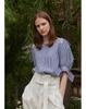 Myue Gingham Check Slit Blouse