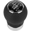 Pissente Gear Shift Knob Kit, 5/6 Speed Black ABS Universal Car Gear Shift Knob Stick Head Shifter Hanldle Lever Round Gear Shift Handle Car Shifter