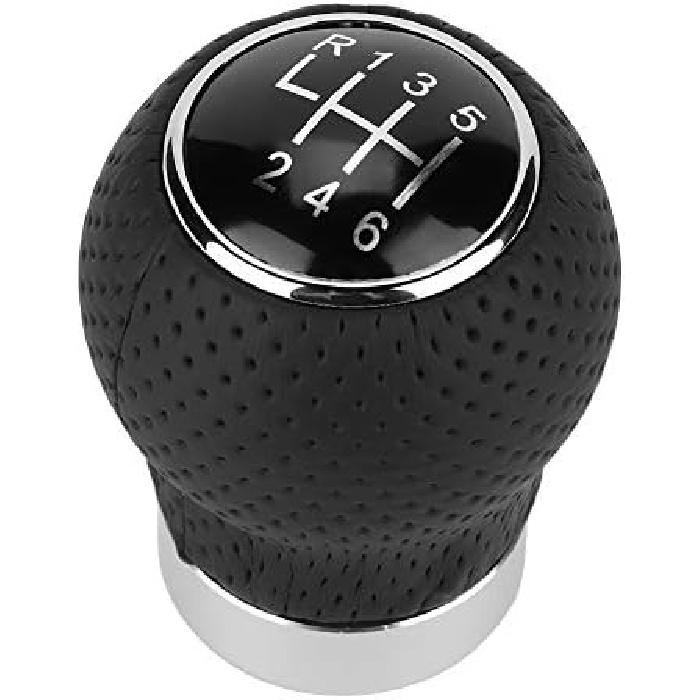 Pissente Gear Shift Knob Kit, 5/6 Speed Black ABS Universal Car Gear Shift Knob Stick Head Shifter Hanldle Lever Round Gear Shift Handle Car Shifter 6 speed