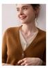 Soft, Skin-Friendly Cashmere Knit Color-Block Cardigan - Single-Breasted, Loose, and Slimming for Autumn/Winter Women's Wear