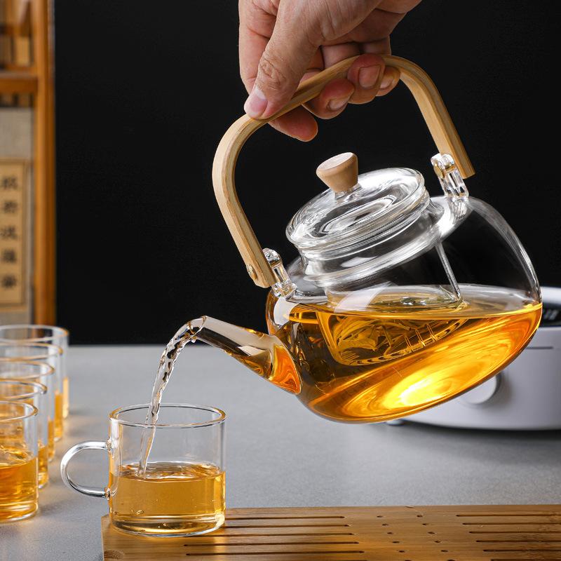 Glass Beam Pot High Temperature Resistant Kettle Household Tea Pot Tea Maker Electric Ceramic Stove Tea Pot Tea Set