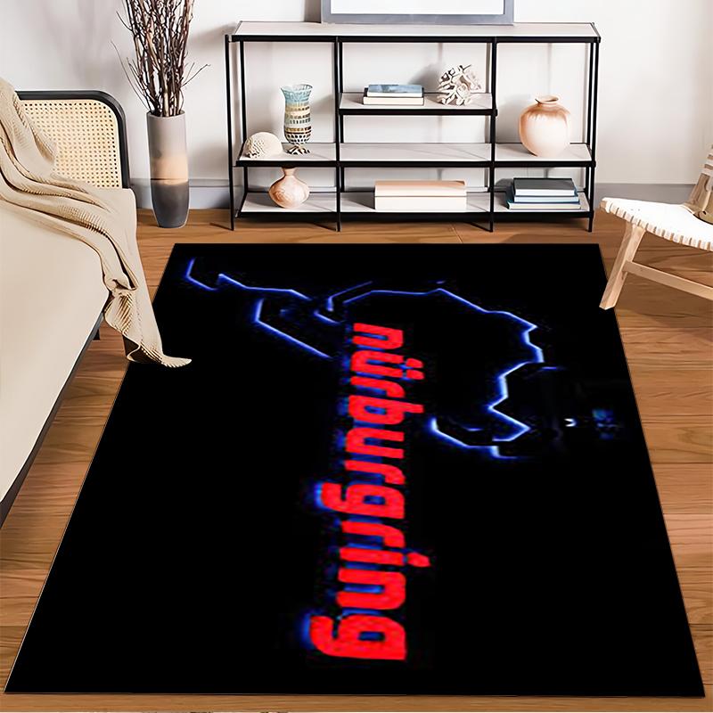 Nürburgring Rennstrecke Design Teppich Rutschfester Teppich geeignet für Wohnzimmer- und Schlafzimmer-Sofas.