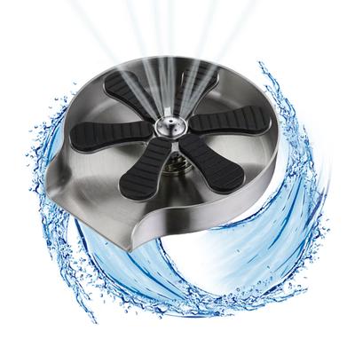 Yüksek Basınçlı Cam Durulama Makinesi 6 Bıçak 9 Delik AB Fişi Pres Otomatik Temizleme Paslanmaz Çelik Bardak Yıkama Makinesi Temizleyici Ev Bar Kahve Dükkanı Aksesuarları