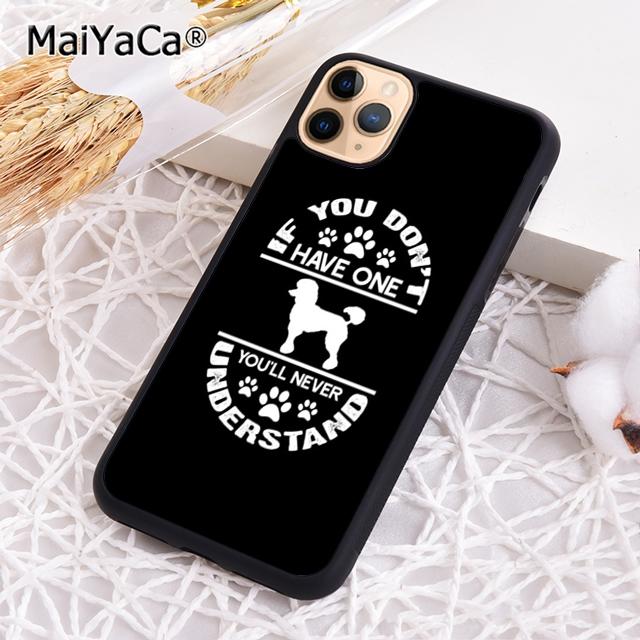 Funny Poodle Design Poodle Silhouette Heartbeat Phone Case For iPhone 17 Air 16 Pro Max 15 14 Plus 12 13 Coque