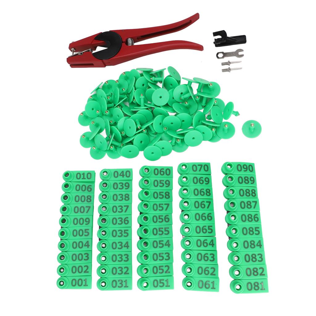Ear   and Pliers Set Livestock Ear   Applicator and Bright Colors Cattle Ear   for Farm Animal Identification Card