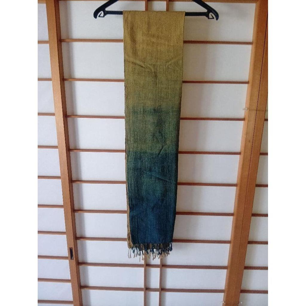 Used Stole, indigo dyeing, plant dyeing