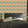 Baroque Damask Wallpaper Peach and Cream 50x1000