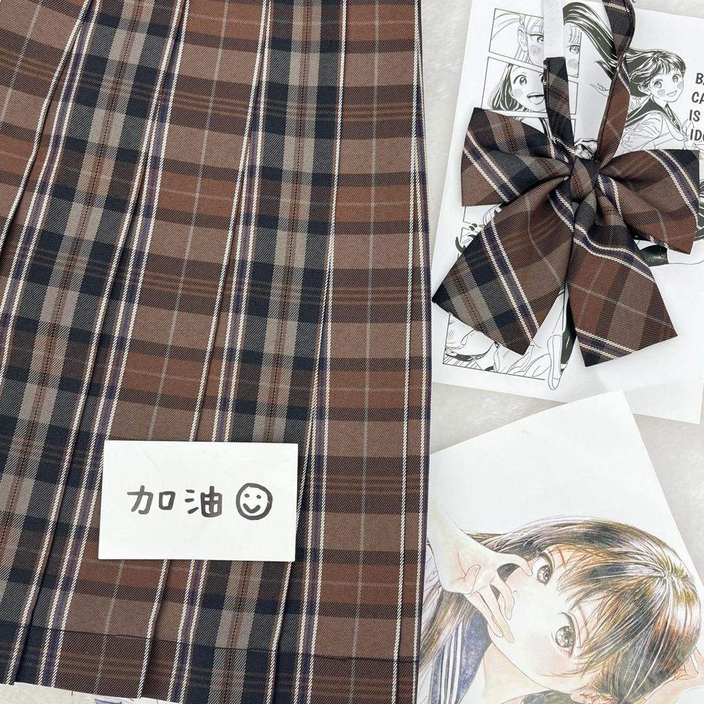 British Coffee Japanese JK Plaid High-Waist A-line Schoolgirl Skirt