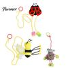 Interactive Door Hanging Cat Toys Bungee Plush Toy, Pull String Bouncy Dangler Kitten Self-Amusing for Solo Play Bouncing Animal Toy Indoor
