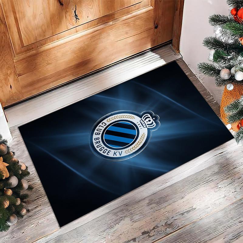 Club Brugge FC Soccer Football Pattern Soft Area Rug Non Slip Indoor Floor Carpet Sports Decor Mat for Bedroom