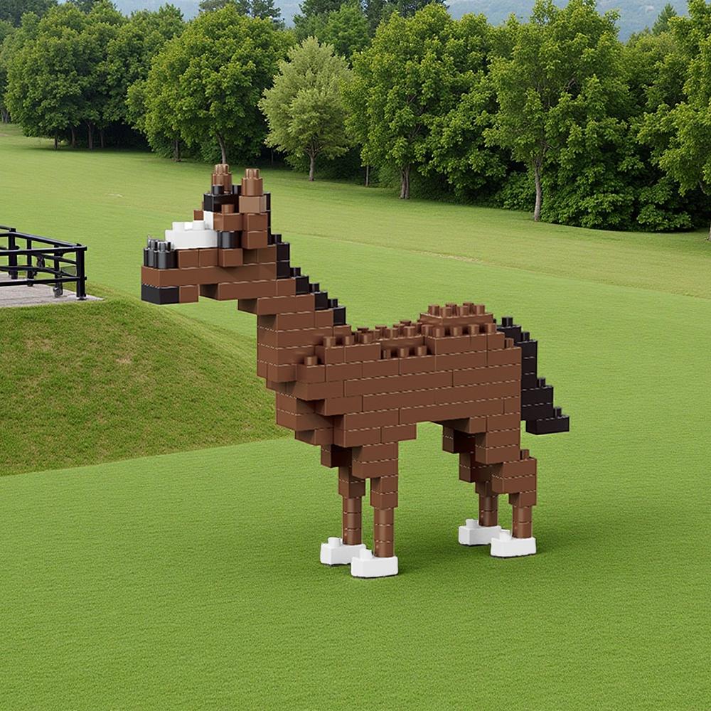 Crazy Animal Mini Toy Building Blocks - Sheep, Zebra, Cow, Camel, Alpaca DIY Stress Relief, Adorable Desktop Animal Decorations