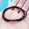 Korean Style Elastic Black Hair Ring - Three-in-One Colorful Rubber Band 