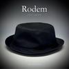 Rodem Plus Size Pork Pie Bucket Twill Size Black Men's Hat, 2-Way Cotton, Thin, Soft, Lightweight, Foldable, Washable, Cotton, XL,