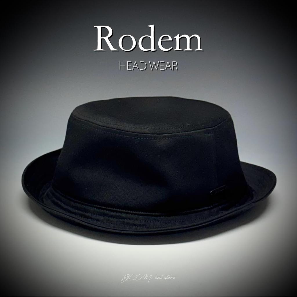 Rodem Plus Size Pork Pie Bucket Twill Size Black Men's Hat, 2-Way Cotton, Thin, Soft, Lightweight, Foldable, Washable, Cotton, XL,