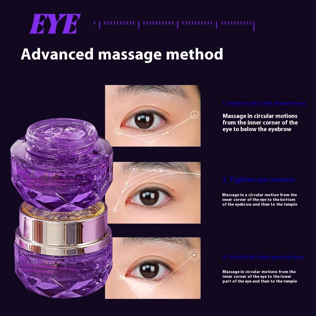 Schafsplazenta Lila Kristall Augencreme Lindert und Strafft Augenwinkel Erfrischend und Leicht Einzuziehen