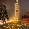 LED Christmas String Lights Santa Claus Decorative Ladder Lights 8 Modes Timer Memory Function Xmas Outdoor Indoor Decorations Waterproof Fairy Lights