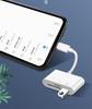 3 in 1 Hub Converter USB Type-C Adapter SD TF Card Reader White For Phone Laptop