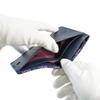 Inden Bifold Coin Hydrangea Navy Blue X Purple Calico X Gray Lacquer 8004 [Indenya] Wallet, Wallet, Box-shaped Purse, Deerskin, Miso, Pattern,