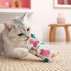 Cat Cuddle Pillow Toy Catnip Toy with Silver Vine Crinkle Kitten Kicker Toy Cute Cat Print Snuggle Pillow for Indoor