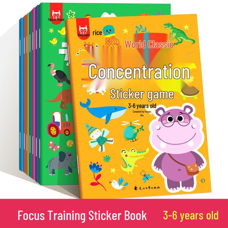 Whole Brain Development Sticker Book for Ages 0-6: Dress-Up & Concentration Training