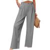 Women's Casual Fashion Wide Leg Pants High Waist Long Wide Leg Pants Button Long Pants With Pockets Casual Pants