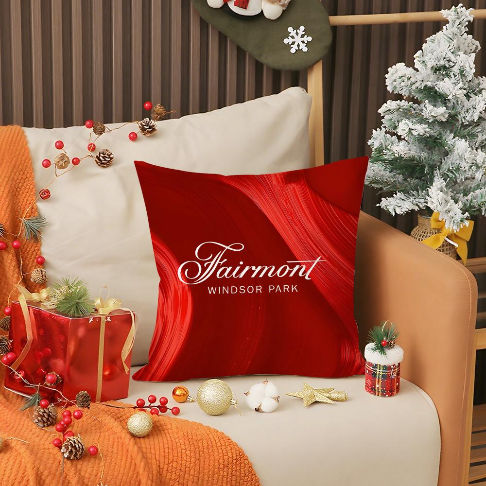Fairmont H-Hotels & Resorts Pillow Case Living Room Sofa Decorative Cushion Cover Simple Household Light Luxury Printed Pillow