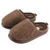 Simple casual plush cotton slippers women's flat bottom warm non-slip home couple soft bottom cotton slippers men