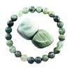 Festive Gifts Green Seraphinite And White Jade Beaded Bracelet Fresh Natural Fashion Jewelry For Men And Women Daily Wear Simple Versatile Accessory