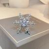 Elegant Rotating Snowflake Brooch: High-End Unisex Pin for Fashionable Sweater Decoration