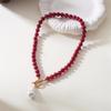 Niche high-end pearl necklace women's irregular beaded water drop pearl OT buckle neck chain necklace